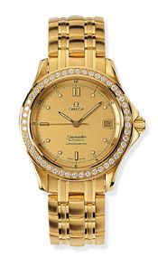 Omega Seamaster 120M Automatic 36.25 Yellow Gold / Diamond / Champagne